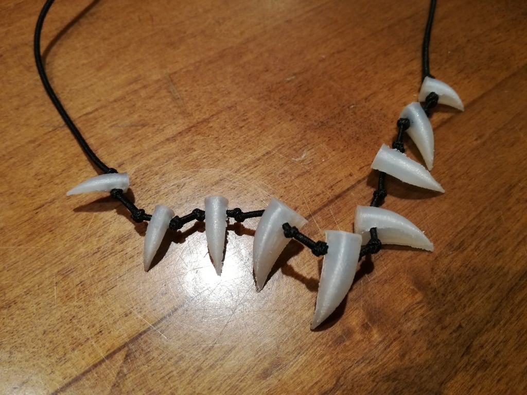 Dinosaur teeth necklace