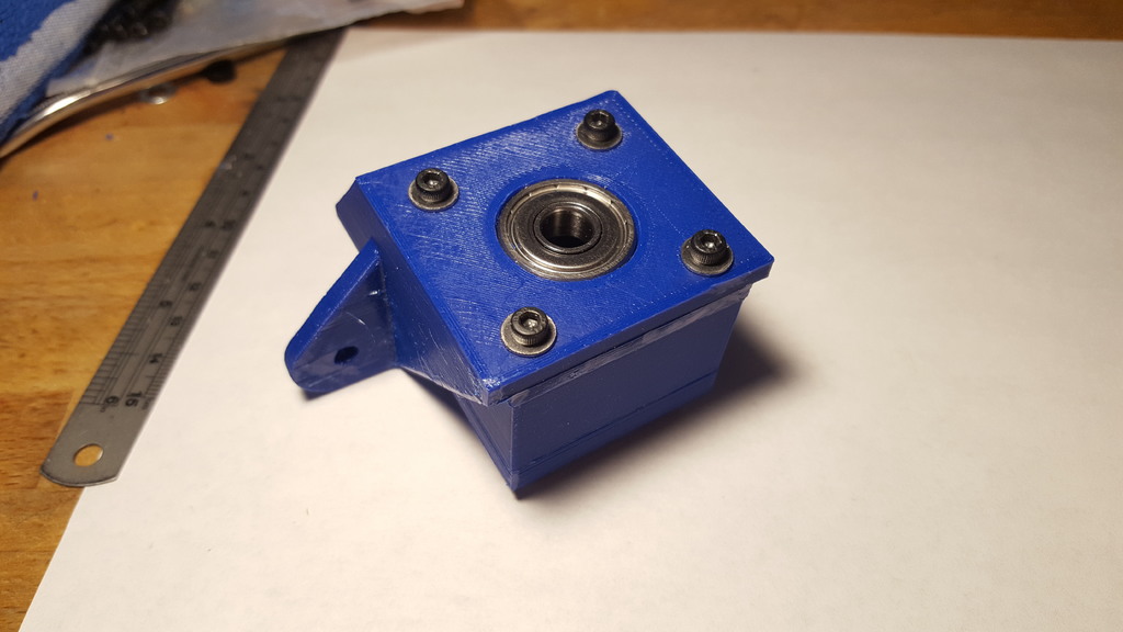 modified two-bearing Z mount for three-leadscrew Z axis system for D-bot