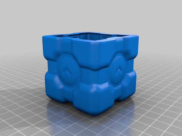 Open Face Weighted Companion Cube Mold