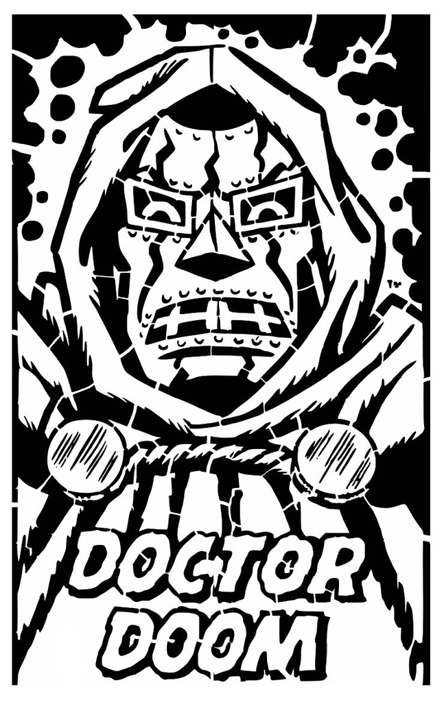 Dr Doom stencil 2