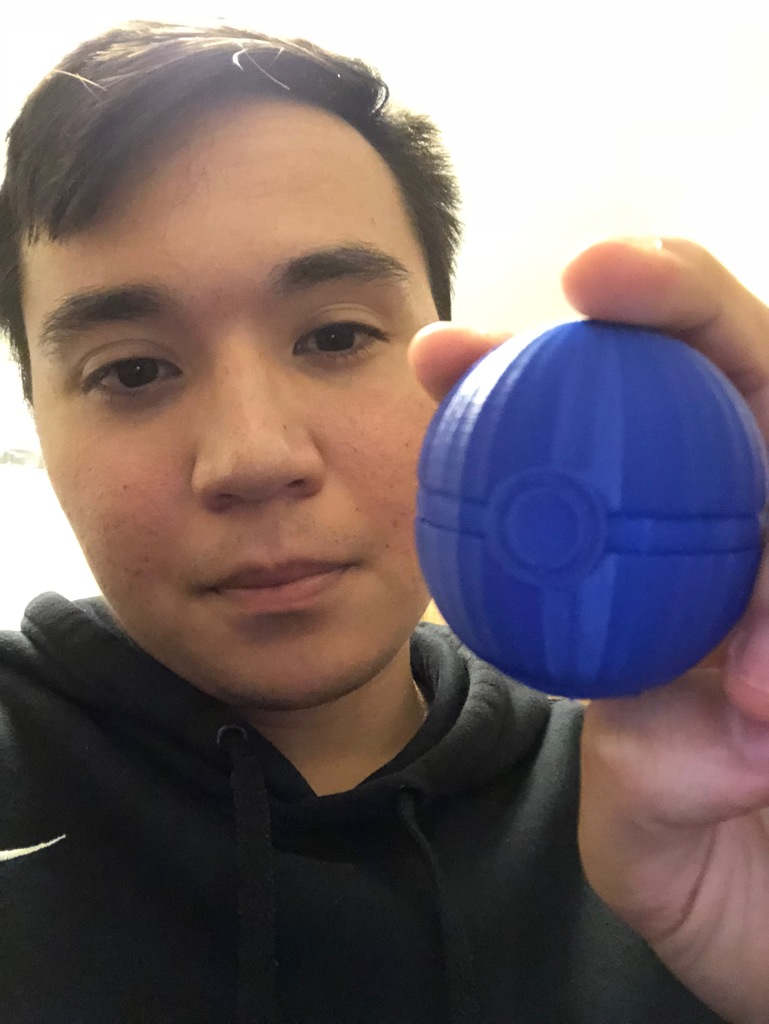 Non-colored Solid Pokeball 