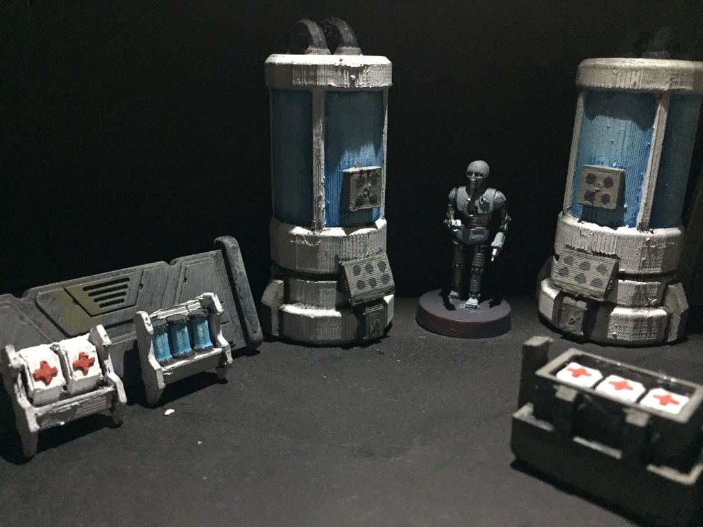 Bacta and Medpacs (star wars legion scale)