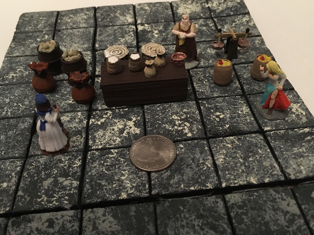 Medieval Market Accessories Miniatures
