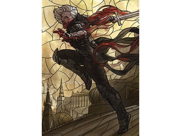 Sorin Vengeful Bloodlord Stained Glass Litho
