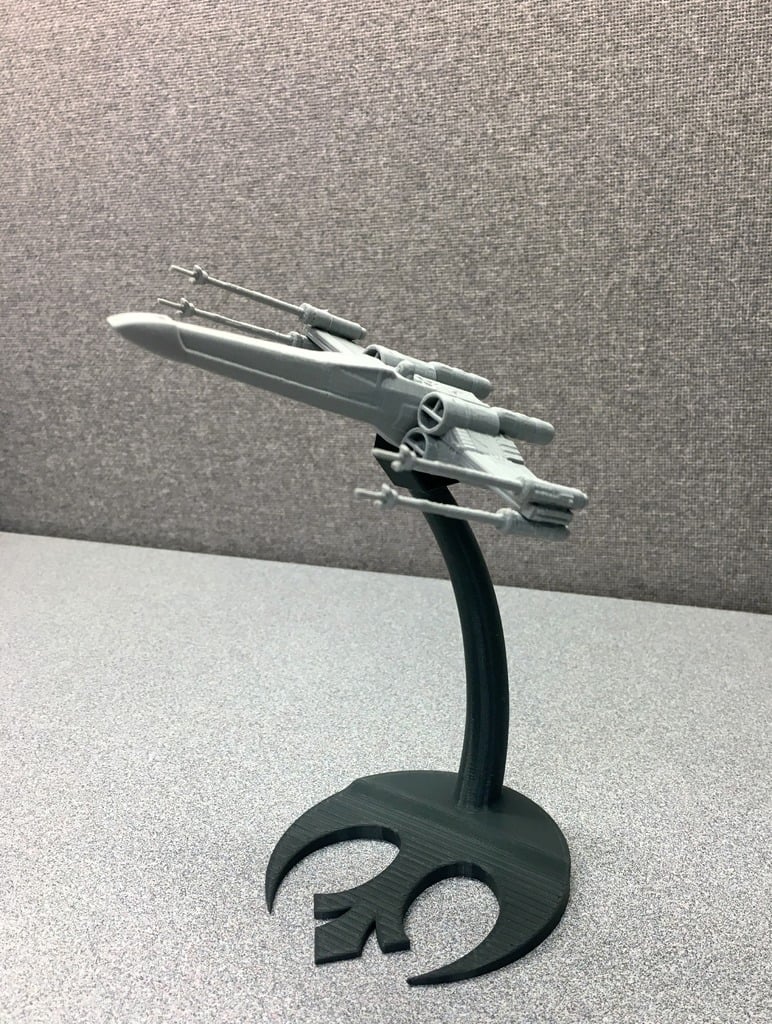 X-wing Stand with Rebel Alliance Logo Base