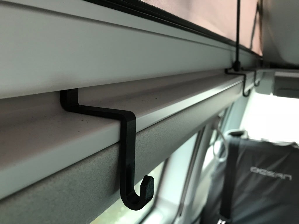 Interior hooks for hanging items in a VW T5 California