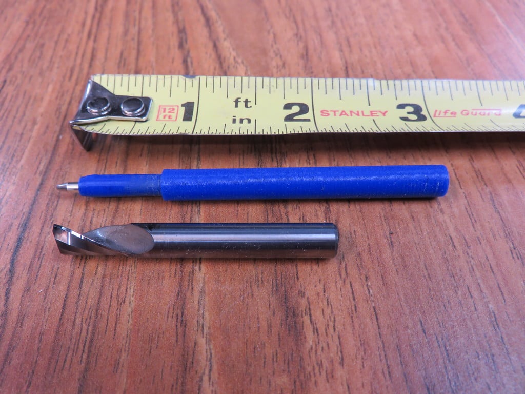 1/4 inch spring loaded "router bit" ink pen