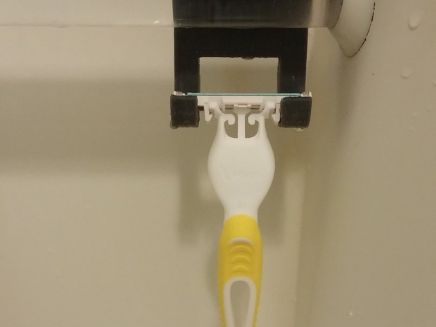 Shower bar razor holder