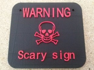 Self-warning scary sign