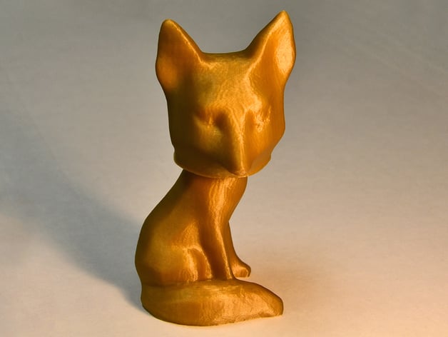 Bobble head fox from 3D scanned fox decor