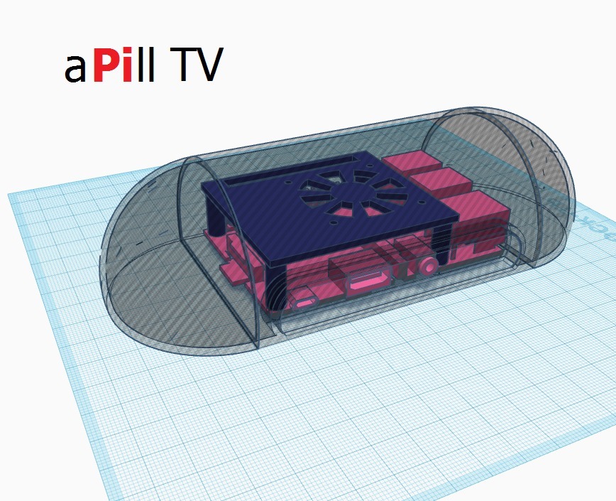 a Pi ll TV (case for Pi3, Pi 2, Pi B+ and Pi2B with fan option)