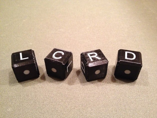 LCRD Drinking Game Dice