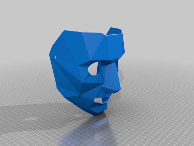 Low-Poly face mask large holes