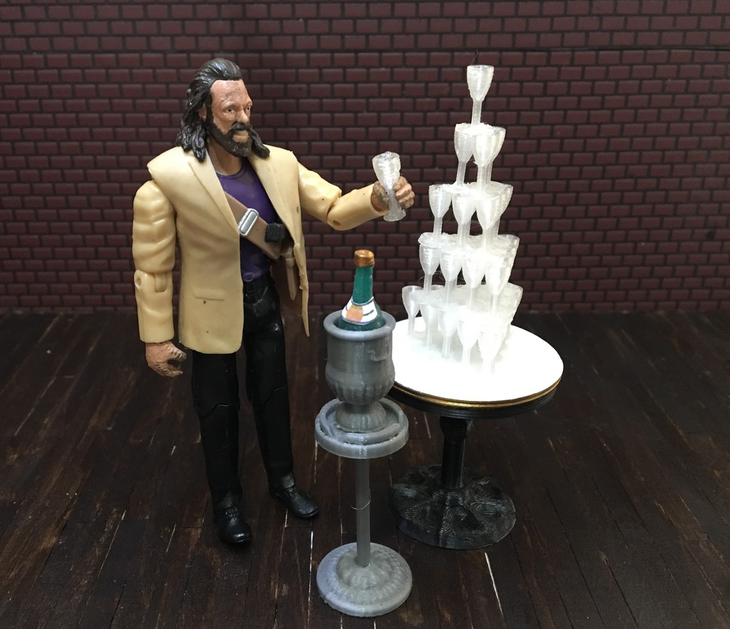 Champagne Bucket and Stand (1:18 scale)