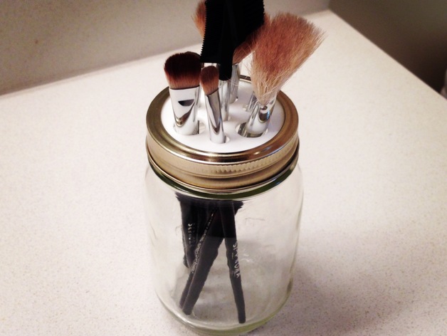 Mason Jar Make-up Brush Holder