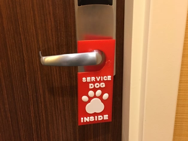 Service Dog Door Hanger