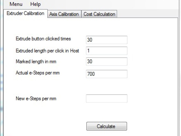RepRap Calibration Software