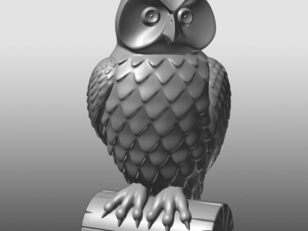 Owl Statue Facing Left