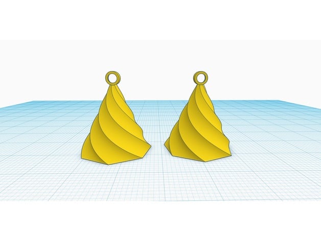 Simple Earring Designed In Tinkercad