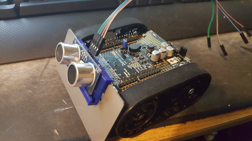 Ultrasonic sensor holder for zumo robot