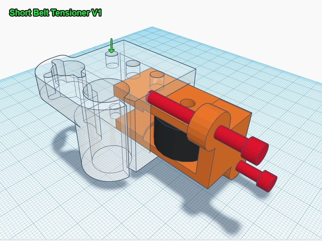 2020 X-Axis Shortener Kit (short belt tensioner + short motor mount)