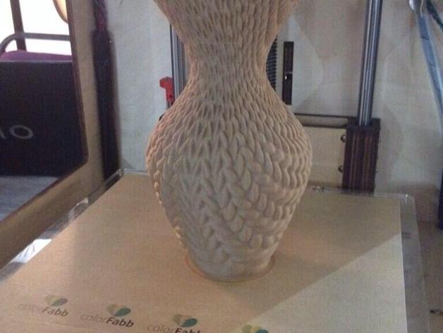 Knitted vase