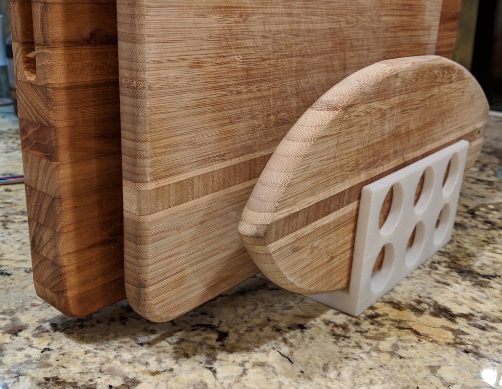 Four slot cutting board holder, one extra large