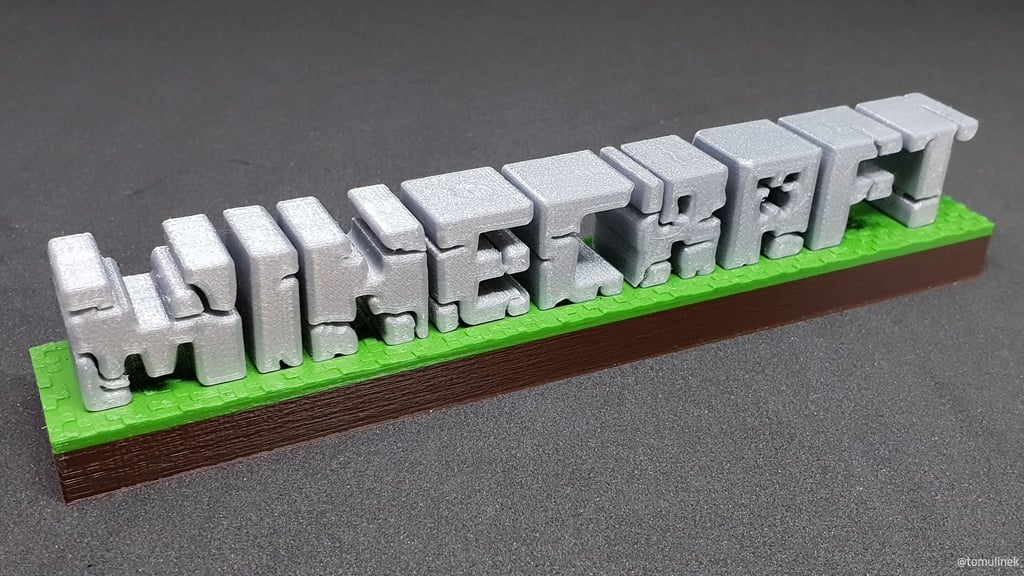 Minecraft 3D logo ⛏