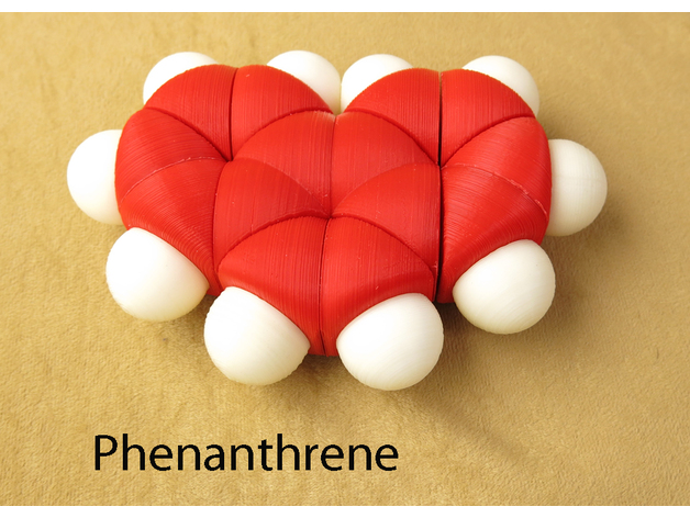Space-filling molecular models: Phenanthrene adventure pack