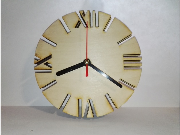 Wooden clock - lasercut