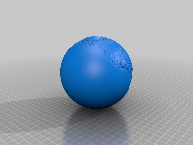 Lithophane / 3d model of Earth 