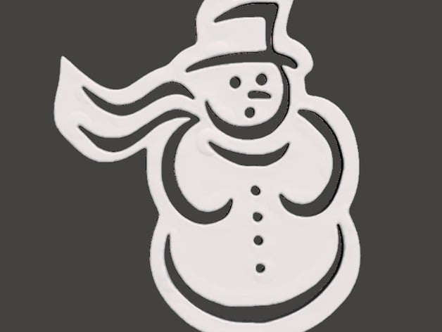 Christmas Tree Ornament - Snowman Flat