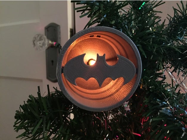 Batman Bat Signal Tree Ornament