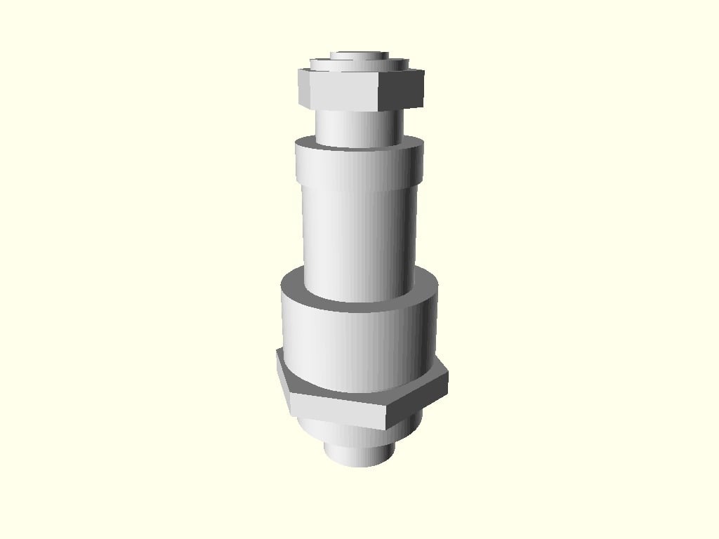 Aviation electrical connector 3D view 