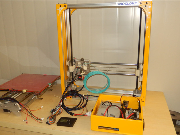 TK300 REPRAP 3d printer with steel side plates and CNC Aluminum connecting parts