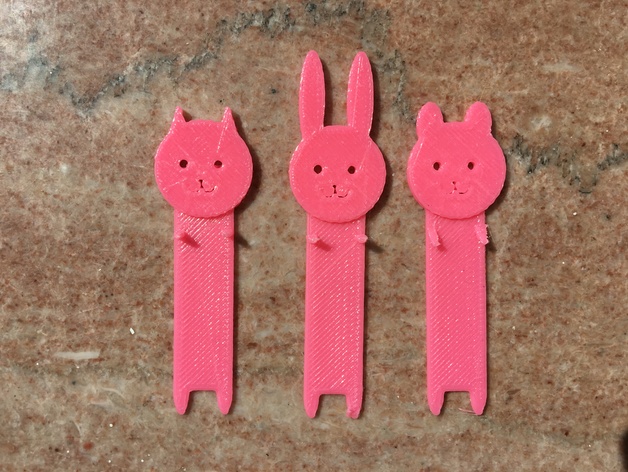 Small Animal Friends Bookmarks Bookmark - Bunny Bear & Cat