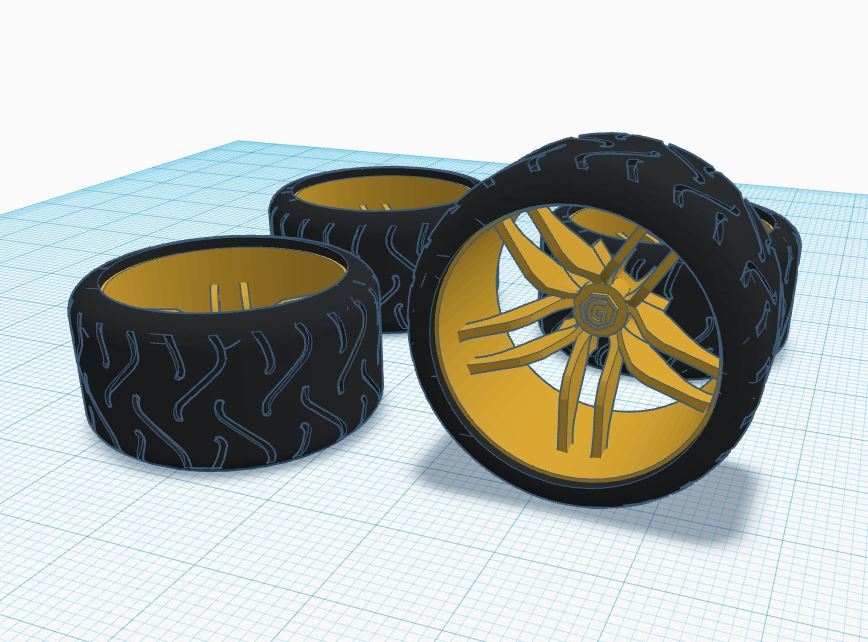 Muscle Car Rims with 5 double Spikes