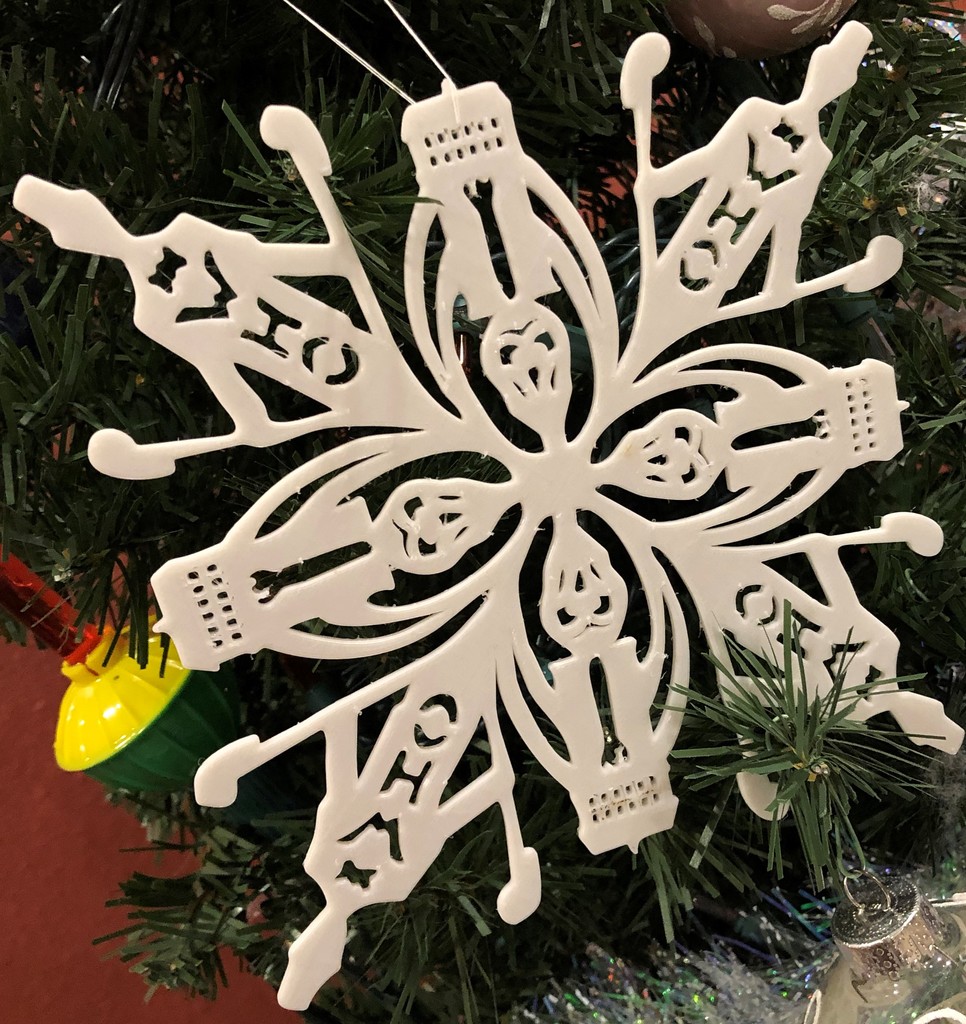 Doctor Who & Silence Snowflake ornament