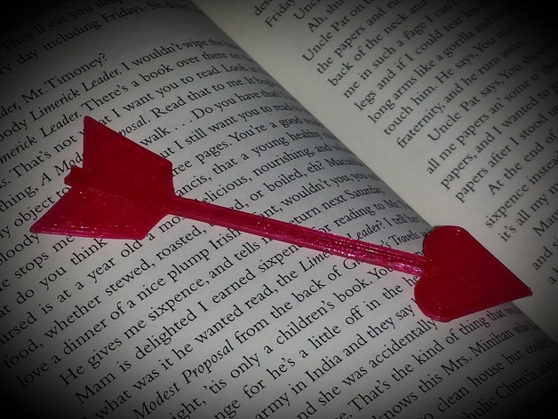 Heart Tipped Arrow Bookmark