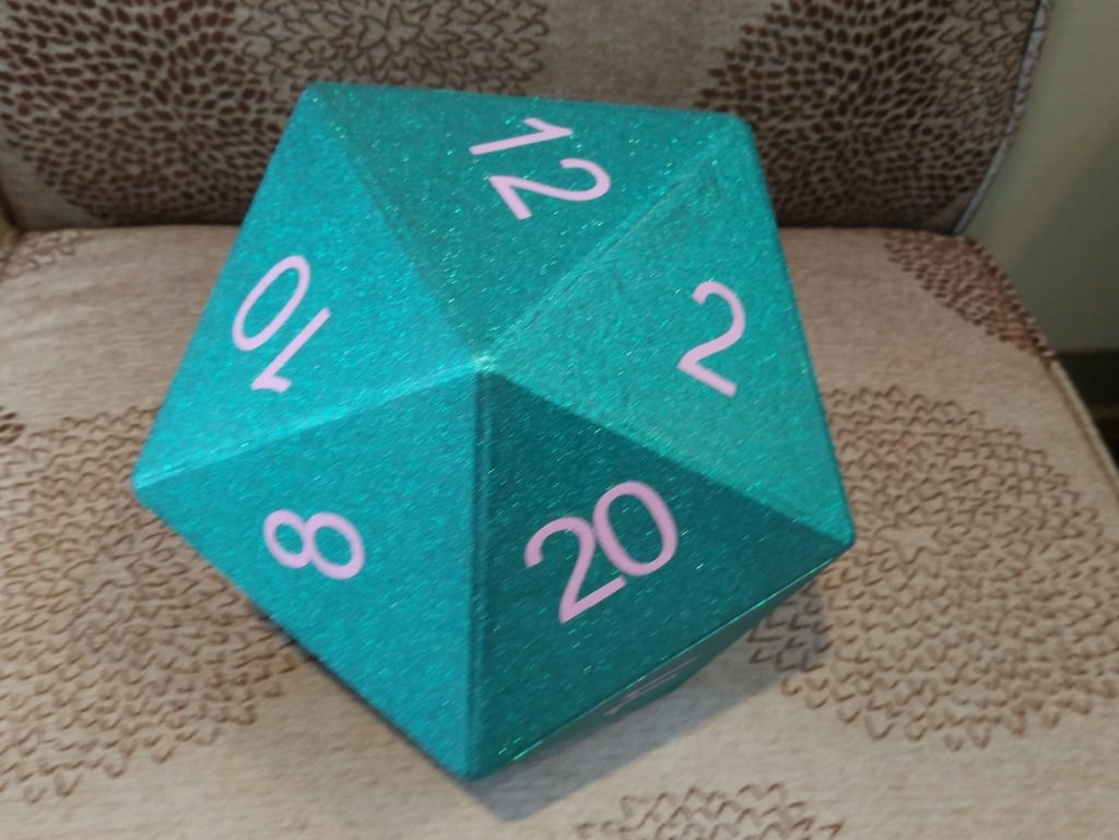 12" (Adjustable) Icosahedron (20 Sided Die / Dice) / Box D20