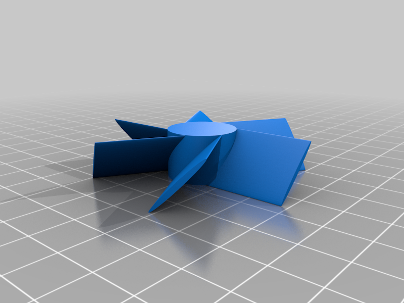 Simple customizable six bladed fan