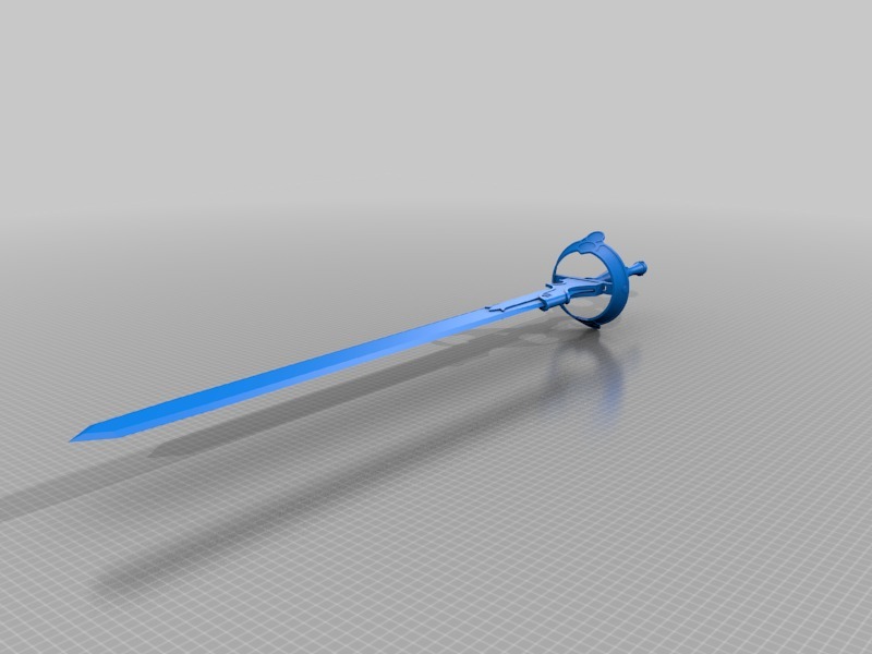 Asuna's sword! Lambent Light Remake! Correct size! (No rod! 100% 3D Printable!)