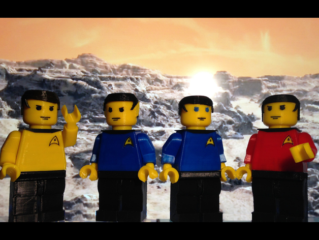 Star Trek Giant Minifigs:  Kirk, Spock, McCoy, and Scotty
