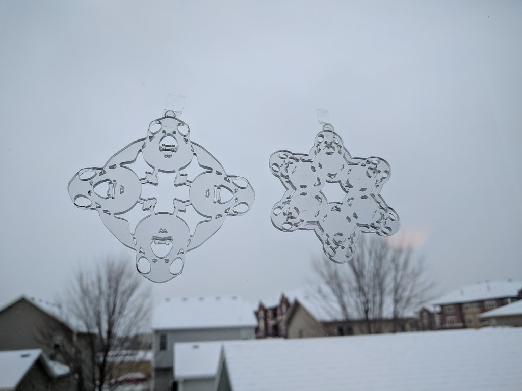 Porg Snowflakes for Lasercutting
