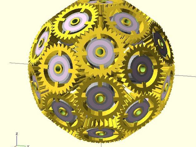 Gear Sphere (Icosahedron)
