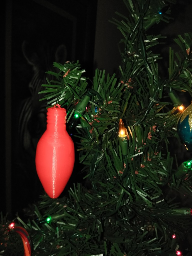 Christmas light bulb ornament