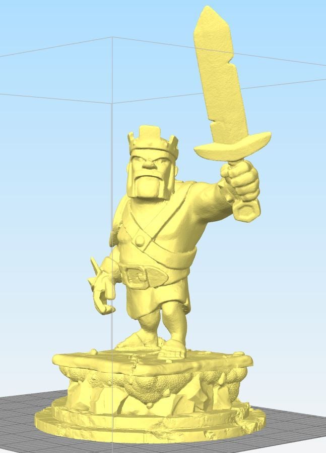 Barbarian King Statue - coc - clash of clans