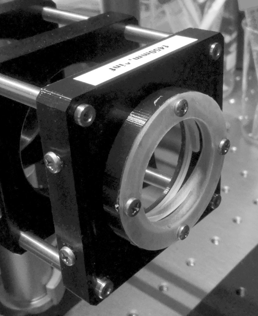 Lens holder for 40 mm lens in 60 mm optical cage 