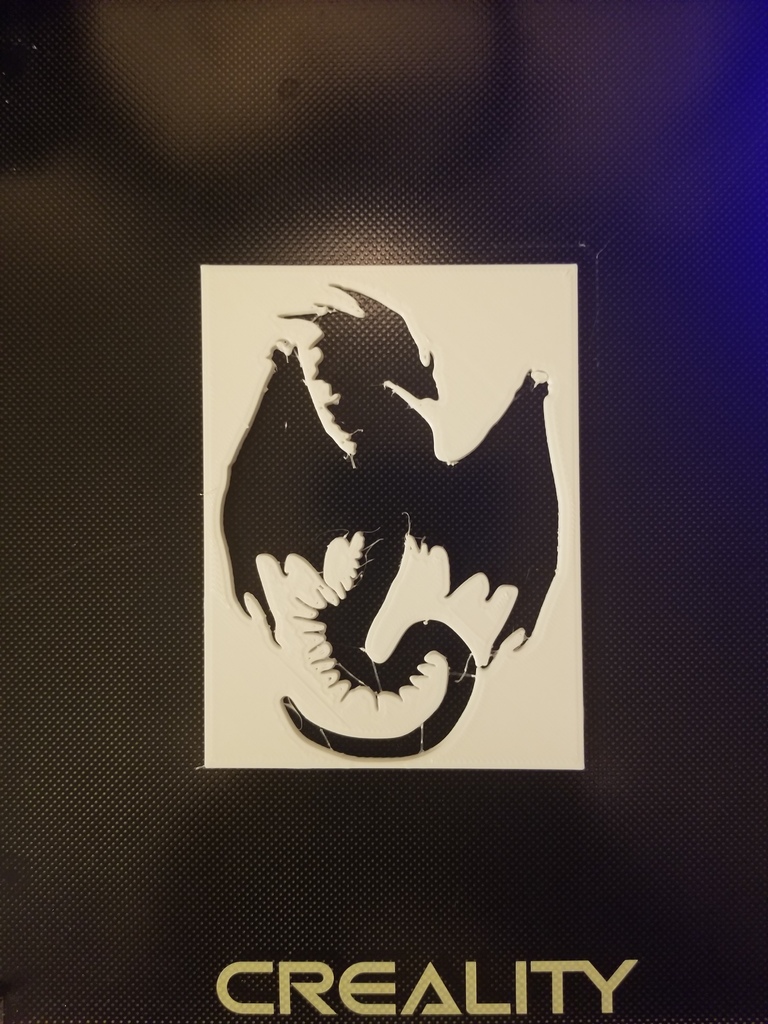 Dragon Stencil and Silhouette