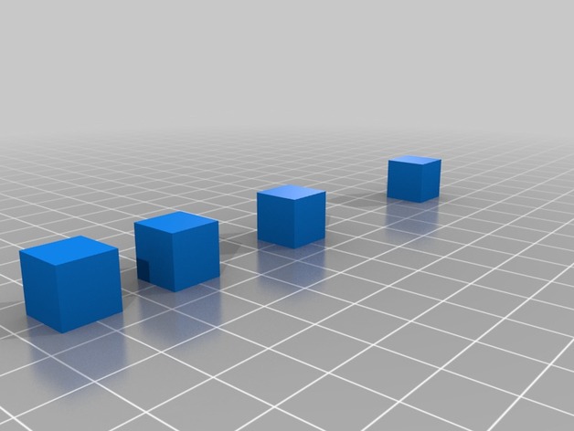 Stringing Test - 4 x 10mm Cubes